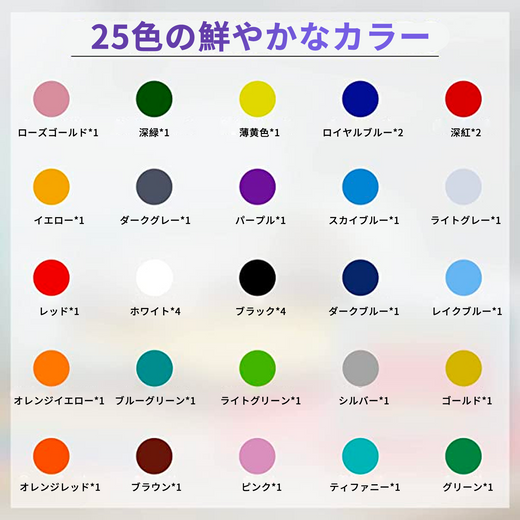 ヒートトランスファービニールバンドル - 30 × 25 cm 36パック（25色）